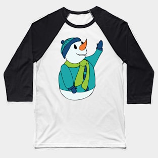 Snowman waving Baseball T-Shirt